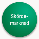 Grön cirkel med texten "skördemarknad".