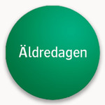 Grön cirkel med texten "Äldredagen".
