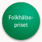Grön cirkel med texten "folkhälsopriset".
